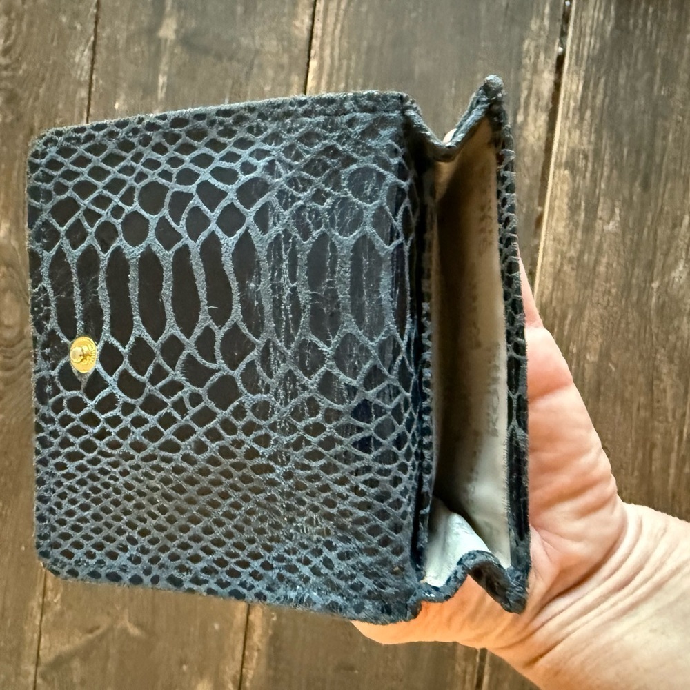 Michael Kors Python-Embossed Card Holder Wallet - Picture 2 of 12